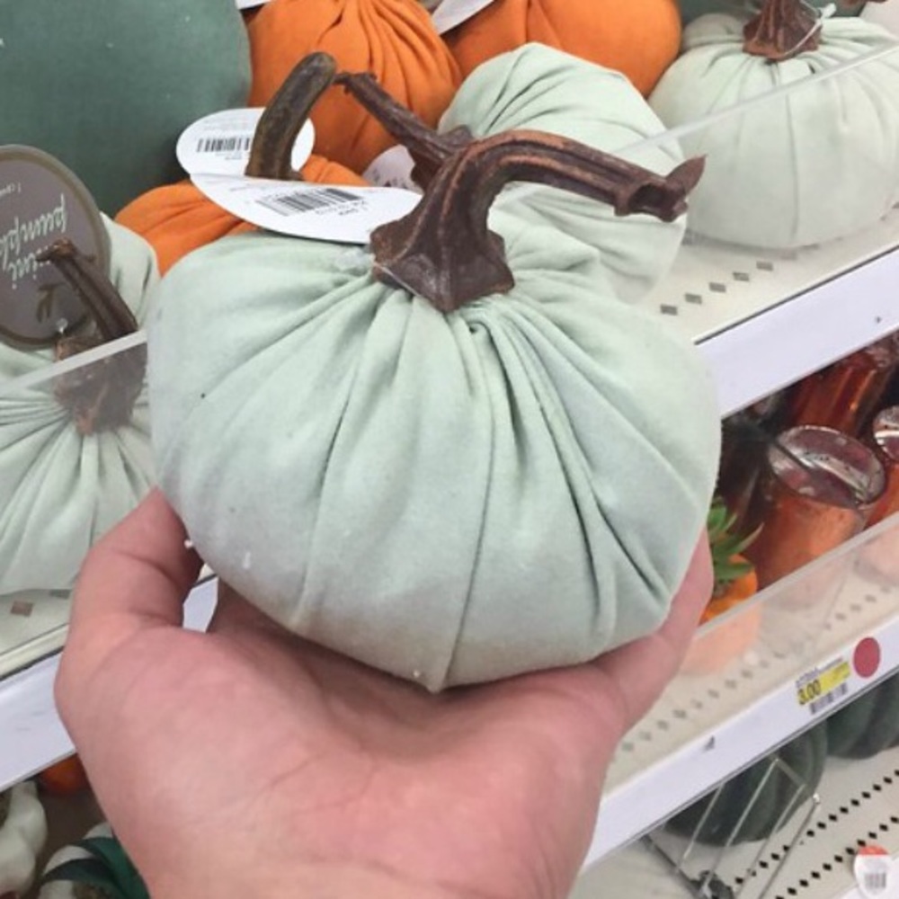 set of 5 mini suede fabric pumpkins 🎃🎃🎃